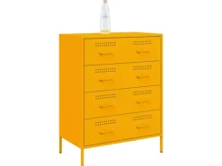 vidaXL Sideboard Senfgelb 68x39x89 cm Stahl 842985