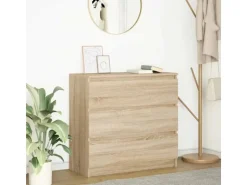 vidaXL Sideboard Sonoma-Eiche 80x35x76 cm Holzwerkstoff 861735