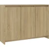vidaXL Sideboard Sonoma-Eiche 102x33x75 cm Holzwerkstoff 809776