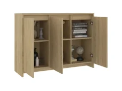 vidaXL Sideboard Sonoma-Eiche 102x33x75 cm Holzwerkstoff 809776