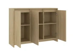 vidaXL Sideboard Sonoma-Eiche 102x33x75 cm Holzwerkstoff 809776