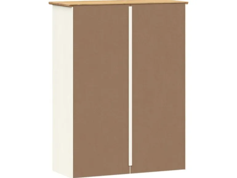 vidaXL Sideboard-Aufsatz VIGO Weiß 78x30x100 cm Massivholz Kiefer 353206