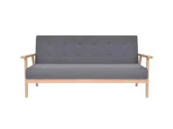 vidaXL 3-Sitzer Sofa Stoff Dunkelgrau Modell 3