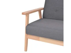 vidaXL 3-Sitzer Sofa Stoff Dunkelgrau Modell 3