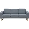 vidaXL 3-Sitzer Sofa Stoff Hellgrau