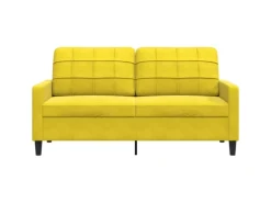 vidaXL 2-Sitzer-Sofa Gelb 140 cm Samt 2153265