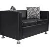 vidaXL 2-Sitzer-Sofa Kunstleder Schwarz Modell 1
