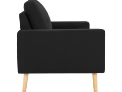 vidaXL 3-Sitzer-Sofa Schwarz Stoff Modell 4