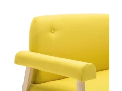 vidaXL 2-Sitzer-Sofa Stoff Gelb Modell 3