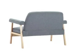 vidaXL 2-Sitzer-Sofa Stoff Hellgrau