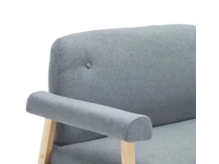 vidaXL 2-Sitzer-Sofa Stoff Hellgrau
