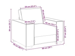 vidaXL Sofa-Set 3-Tlg Dunkelgrau Leinenmischgewebe 3324610