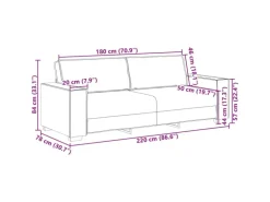 vidaXL Sofa-Set 3-Tlg Dunkelgrau Leinenmischgewebe 3324610