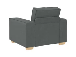 vidaXL Sofa-Set 3-Tlg Dunkelgrau Leinenmischgewebe 3324610