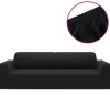 vidaXL Stretch Sofahusse 3-Sitzer Schwarz Polyester-Jersey