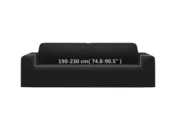 vidaXL Stretch Sofahusse 3-Sitzer Schwarz Polyester-Jersey
