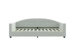 vidaXL Tagesbett Hellgrau 90x200 cm Samt1851818