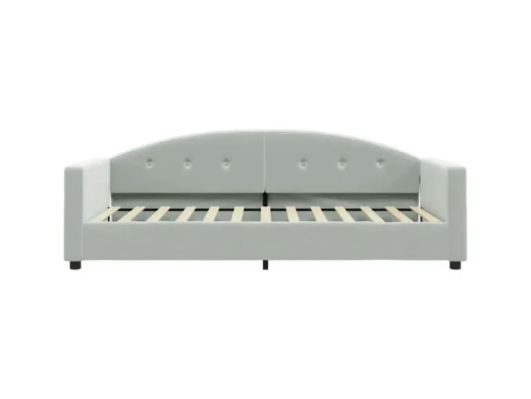vidaXL Tagesbett Hellgrau 90x200 cm Samt1851818