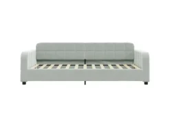 vidaXL Tagesbett Hellgrau 90x200 cm Samt1851836