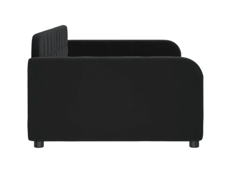 vidaXL Tagesbett Schwarz 90x200 cm Samt1846413