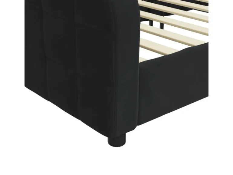 vidaXL Tagesbett Schwarz 90x200 cm Samt1846413