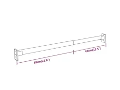 vidaXL Teleskop-Kleiderstangen 2 Stk Silbern 58-100 cm 344373