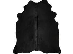 vidaXL Teppich Echtes Kuhfell Schwarz 150x170 Cm 618112