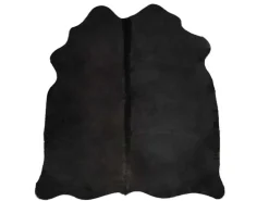vidaXL Teppich Echtes Kuhfell Schwarz 150x170 Cm 618112
