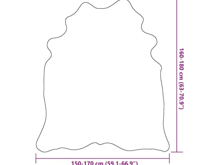 vidaXL Teppich Echtes Kuhfell Schwarz 150x170 Cm 618112