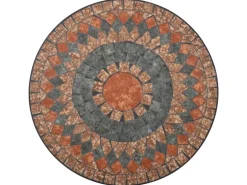 vidaXL 3-Tlg Bistro-Set Mosaik Keramik Orange Grau 279691