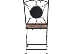 vidaXL 3-Tlg Bistro-Set Mosaik Keramik Orange Grau 279691