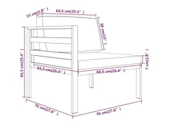 vidaXL 5-tlg Garten-Lounge-Set mit Kissen Aluminium Anthrazit Modell 2