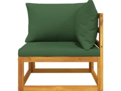 vidaXL 2-tlg. Garten-Sofa-Set mit Kissen Massivholz Akazie