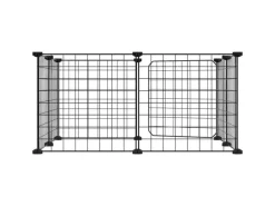 vidaXL 8-Tlg Haustierkäfig mit Tür Schwarz 35x35 cm Stahl Modell 4