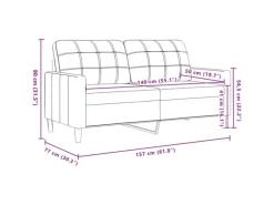 vidaXL 2-Tlg Sofagarnitur Hellgrau Stoff 2149641