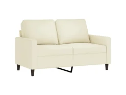 vidaXL 3-Tlg Sofagarnitur mit Kissen Creme Samt 3201484