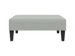 vidaXL 2-Tlg Sofagarnitur mit Kissen Hellgrau Samt 3216268