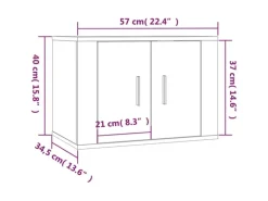 vidaXL 3-tlg. TV-Schrank-Set Braun Eichen-Optik Holzwerkstoff 1