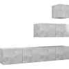 vidaXL 4-tlg. TV-Schrank-Set Betongrau Holzwerkstoff Modell 25