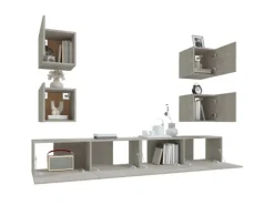 vidaXL 6-tlg. TV-Schrank-Set Betongrau Holzwerkstoff 4