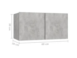vidaXL 7-tlg. TV-Schrank-Set Betongrau Holzwerkstoff 4