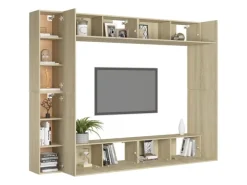 vidaXL 8-tlg. TV-Schrank-Set Sonoma-Eiche Holzwerkstoff Modell 11