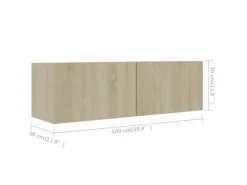 vidaXL 8-tlg. TV-Schrank-Set Sonoma-Eiche Holzwerkstoff Modell 11