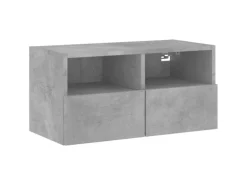 vidaXL 5-tlg. Wohnwand Betongrau Holzwerkstoff Modell 3