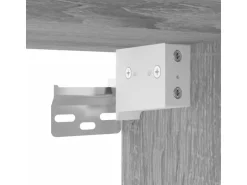 vidaXL 4-Tlg Wohnwand Grau Sonoma Holzwerkstoff 3216433