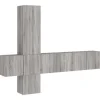 vidaXL 5-Tlg Wohnwand Grau Sonoma Holzwerkstoff 3216462