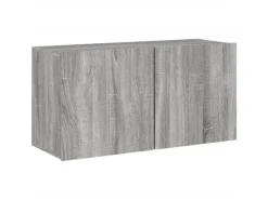 vidaXL 5-Tlg Wohnwand Grau Sonoma Holzwerkstoff 3216469