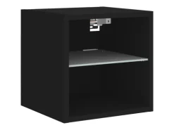 vidaXL 7-tlg. Wohnwand mit LED-Beleuchtung Schwarz Holzwerkstoff Modell 1