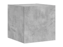 vidaXL 4-tlg. Wohnwand mit LED-Beleuchtung Betongrau Holzwerkstoff Modell 5