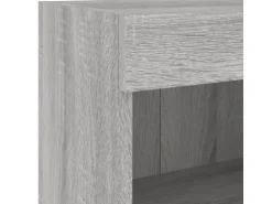 vidaXL 7-tlg. Wohnwand mit LED-Beleuchtung Grau Sonoma Holzwerkstoff